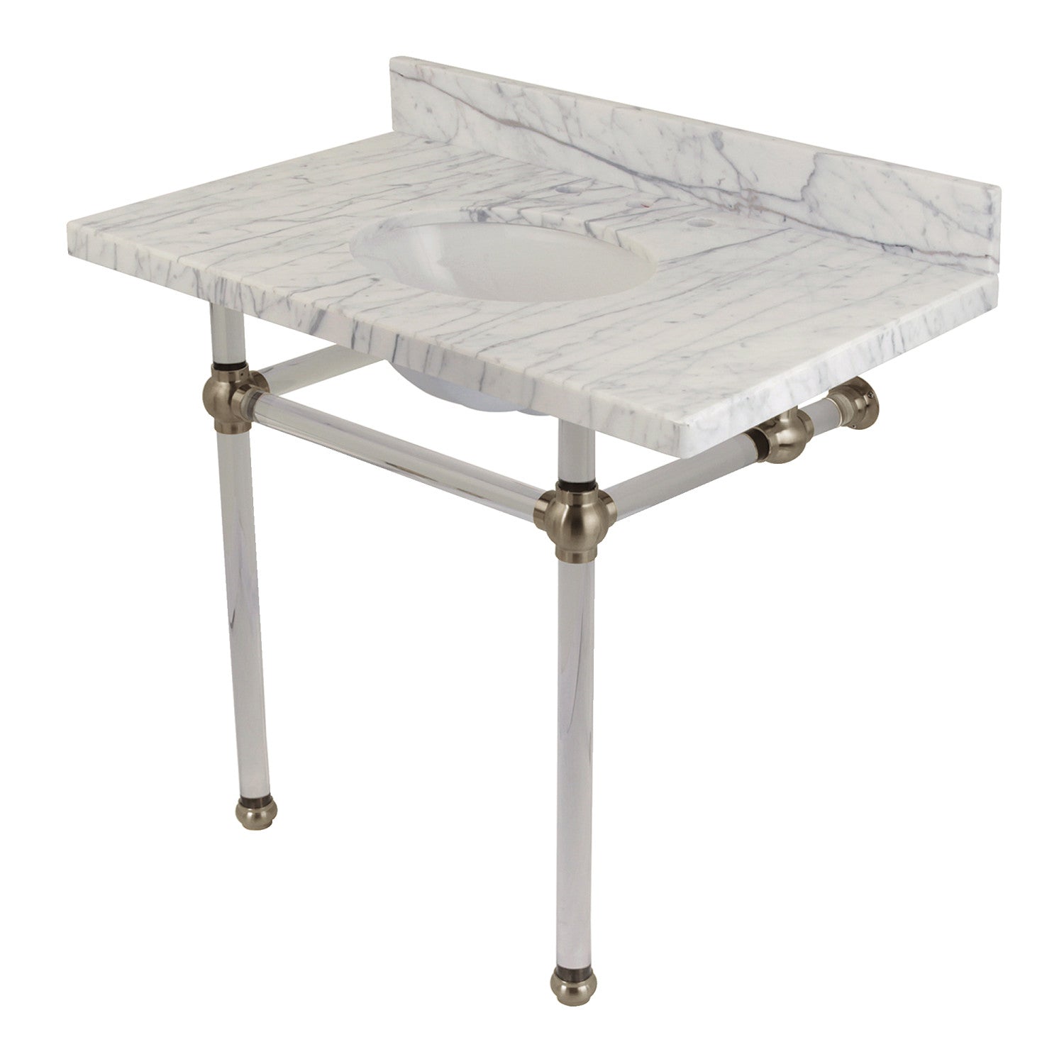 Kingston Brass Templeton lavabo consola — Níquel Cepillado