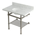 Kingston Brass Templeton lavabo consola — Níquel Cepillado