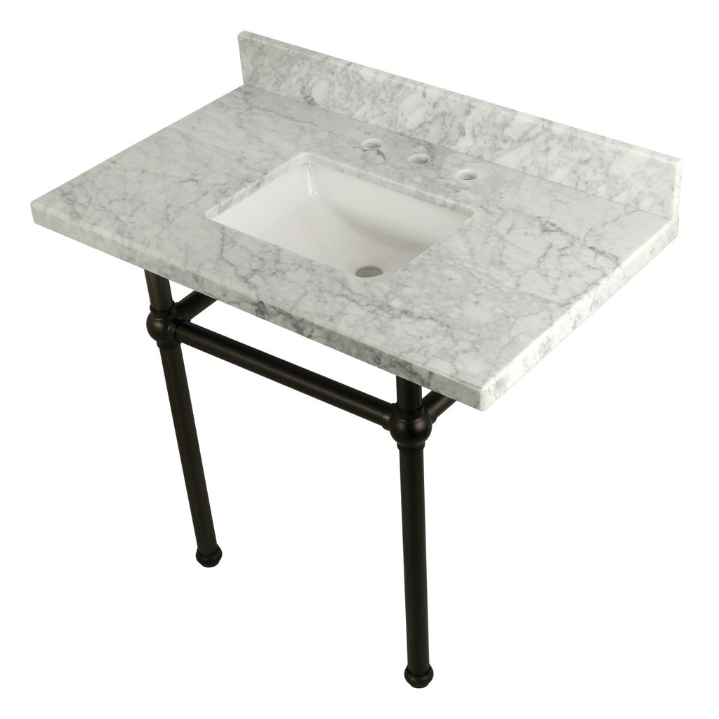 Kingston Brass Templeton lavabo consola — Bronce Aceitado