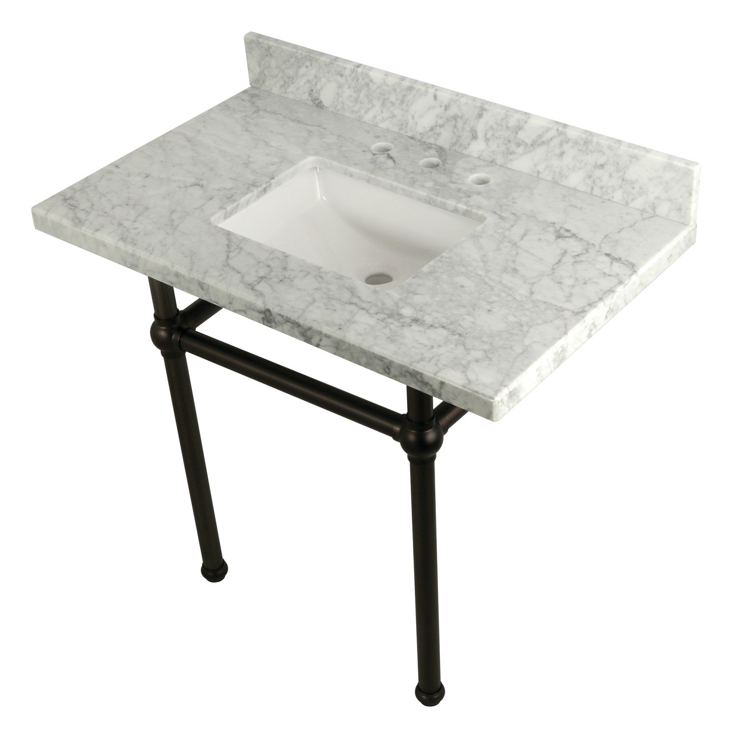 Kingston Brass Templeton lavabo consola — Bronce Aceitado
