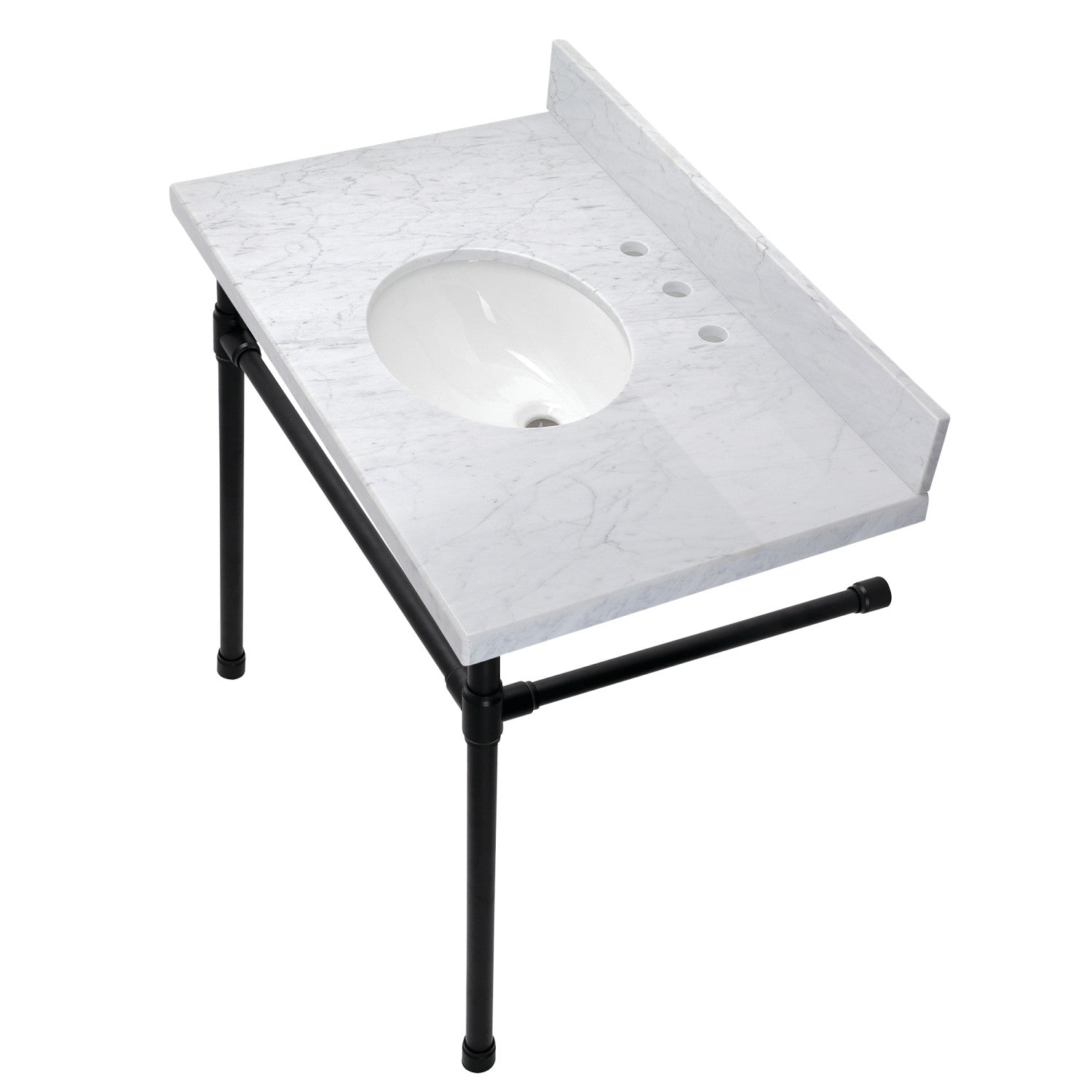Kingston Brass Dreyfuss lavabo consola — Negro Mate