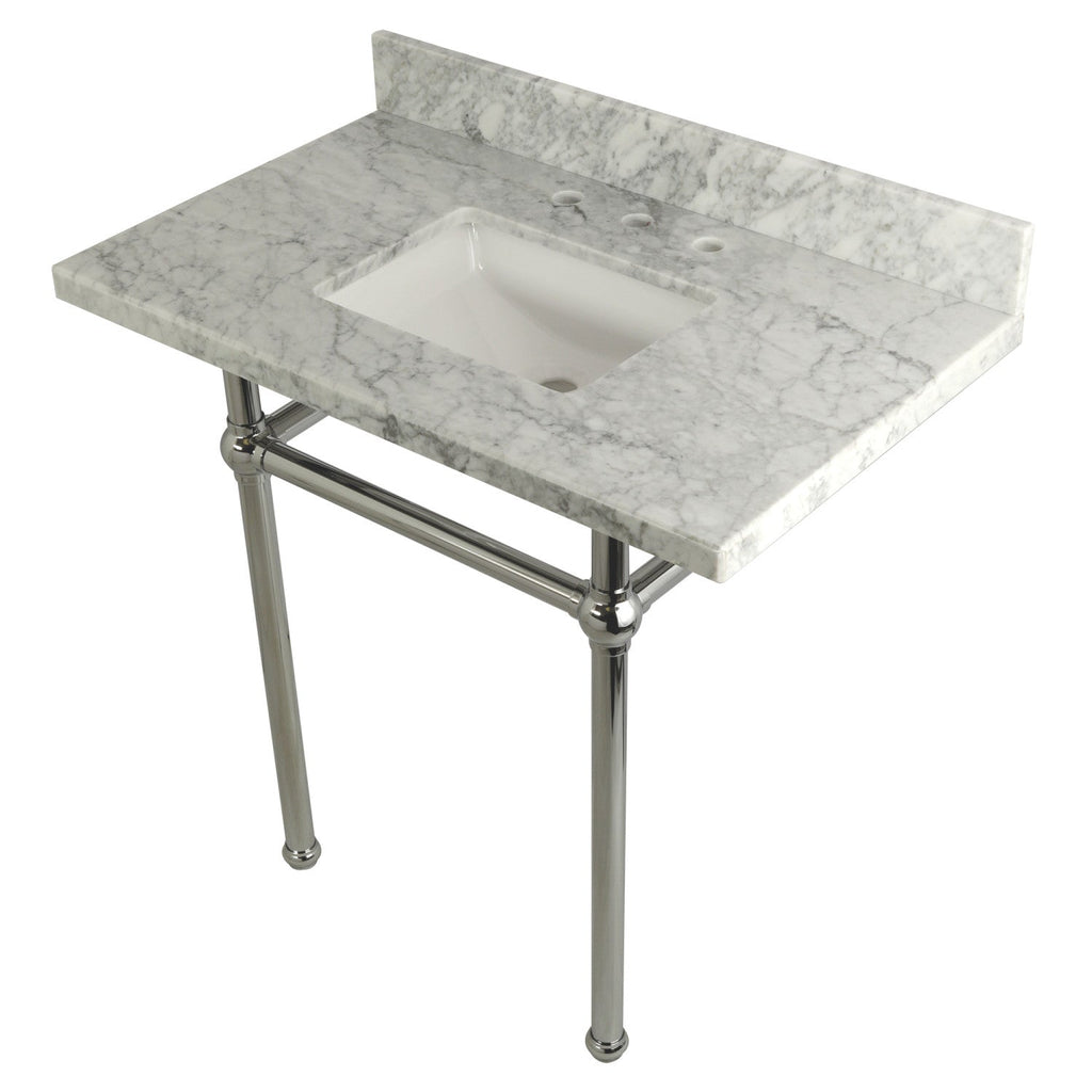 Kingston Brass Templeton lavabo consola — Cromo Pulido