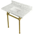 Kingston Brass Templeton lavabo consola — Latón Cepillado