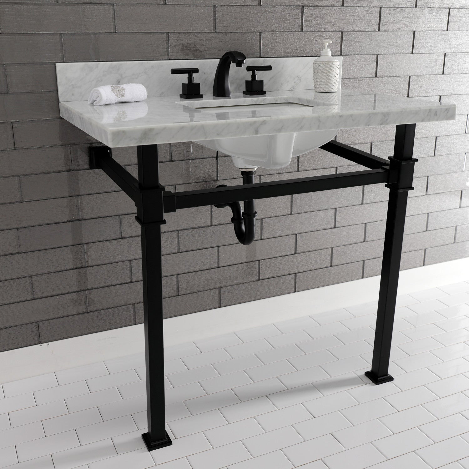 Kingston Brass Monarch lavabo consola — vista