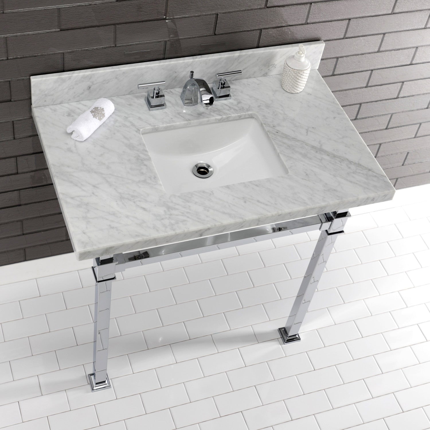 Kingston Brass Monarch lavabo consola — vista