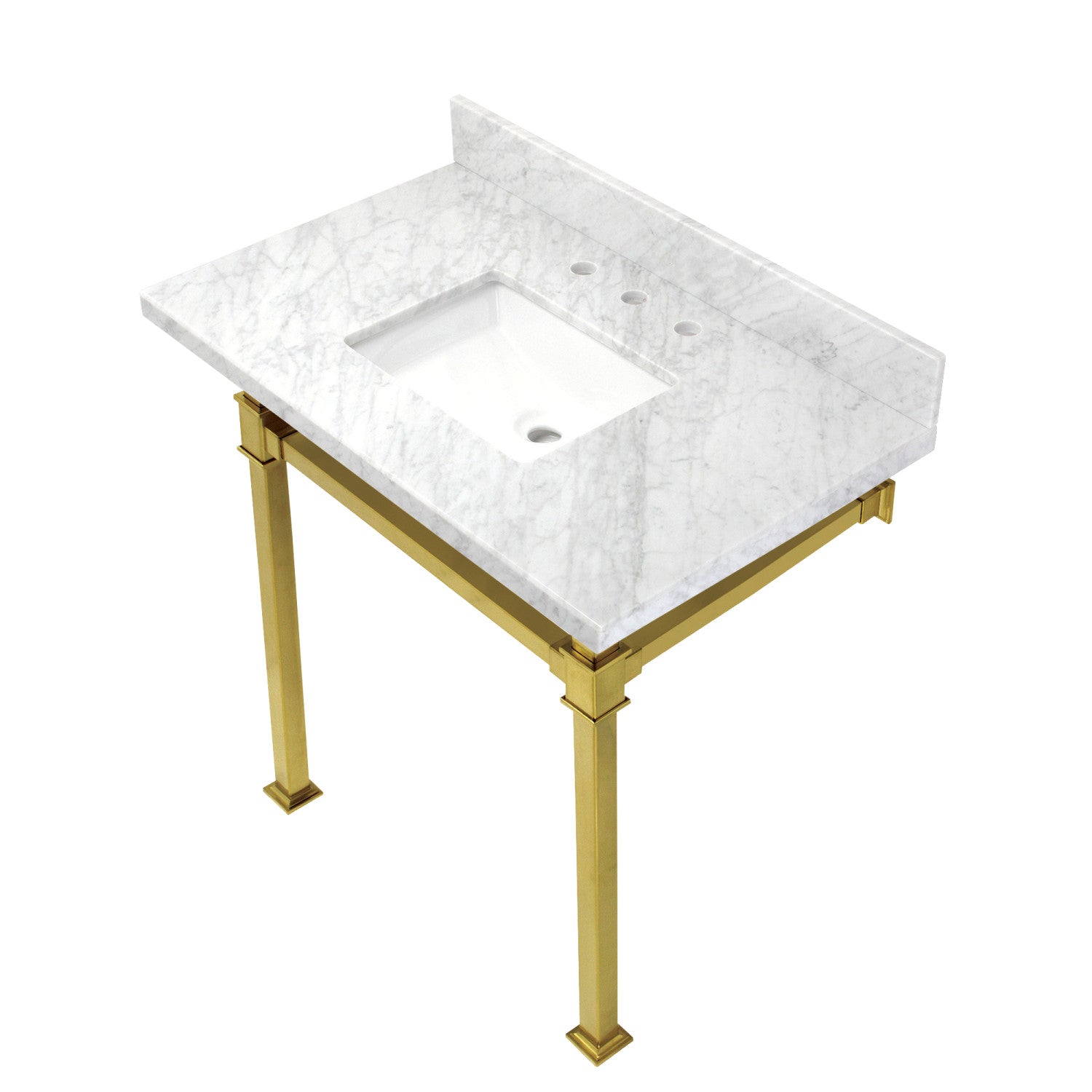 Kingston Brass Monarch lavabo consola — Latón Cepillado