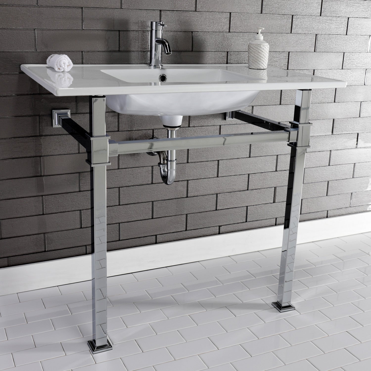 Kingston Brass Monarch lavabo consola — vista