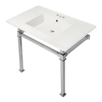 Kingston Brass Monarch lavabo consola — Cromo Pulido