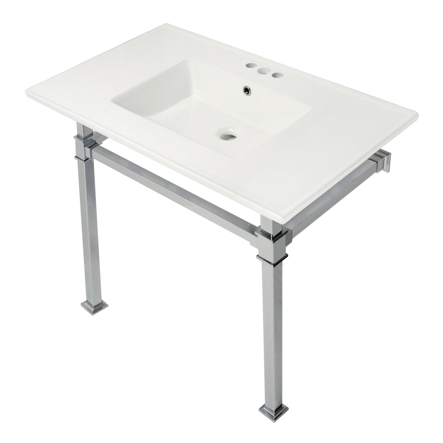 Kingston Brass Monarch lavabo consola — Cromo Pulido