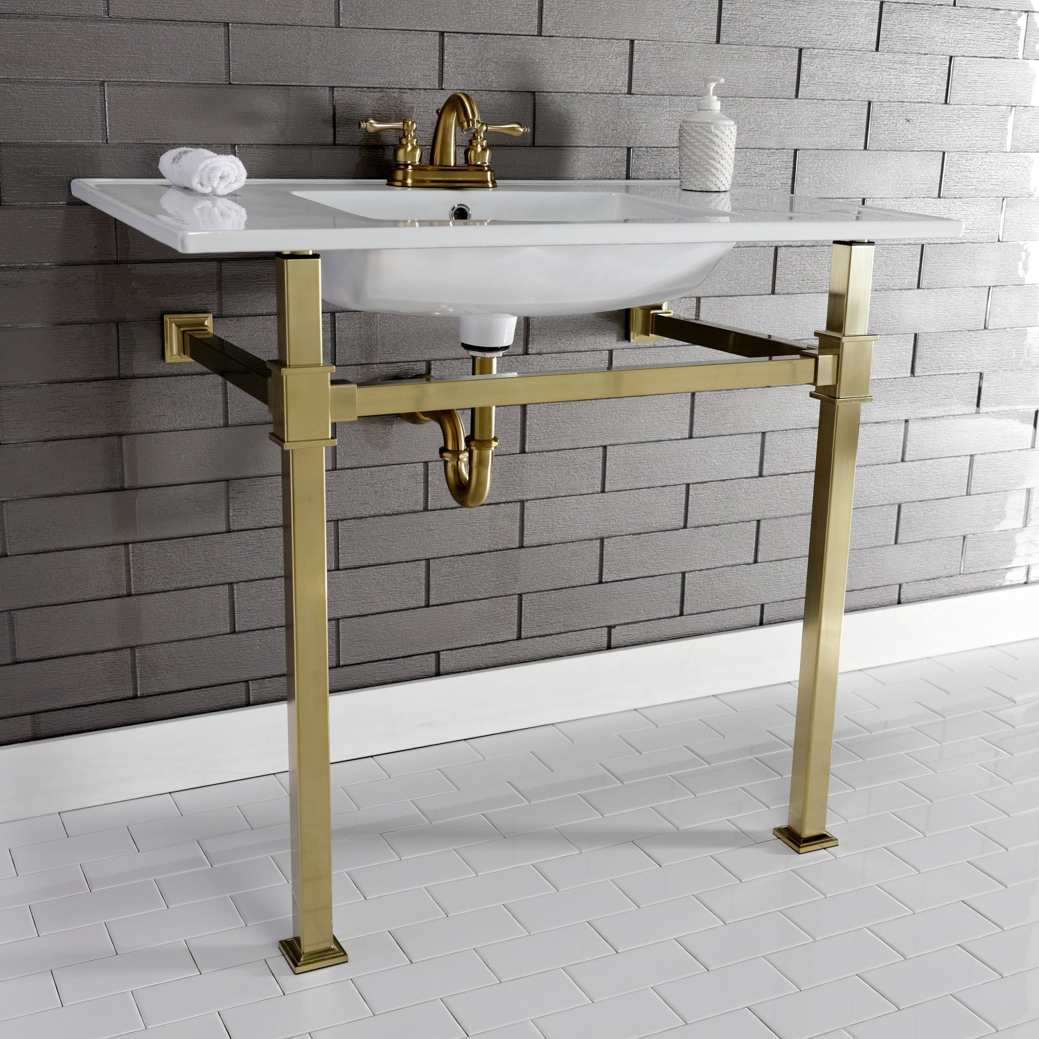 Kingston Brass Monarch lavabo consola — vista