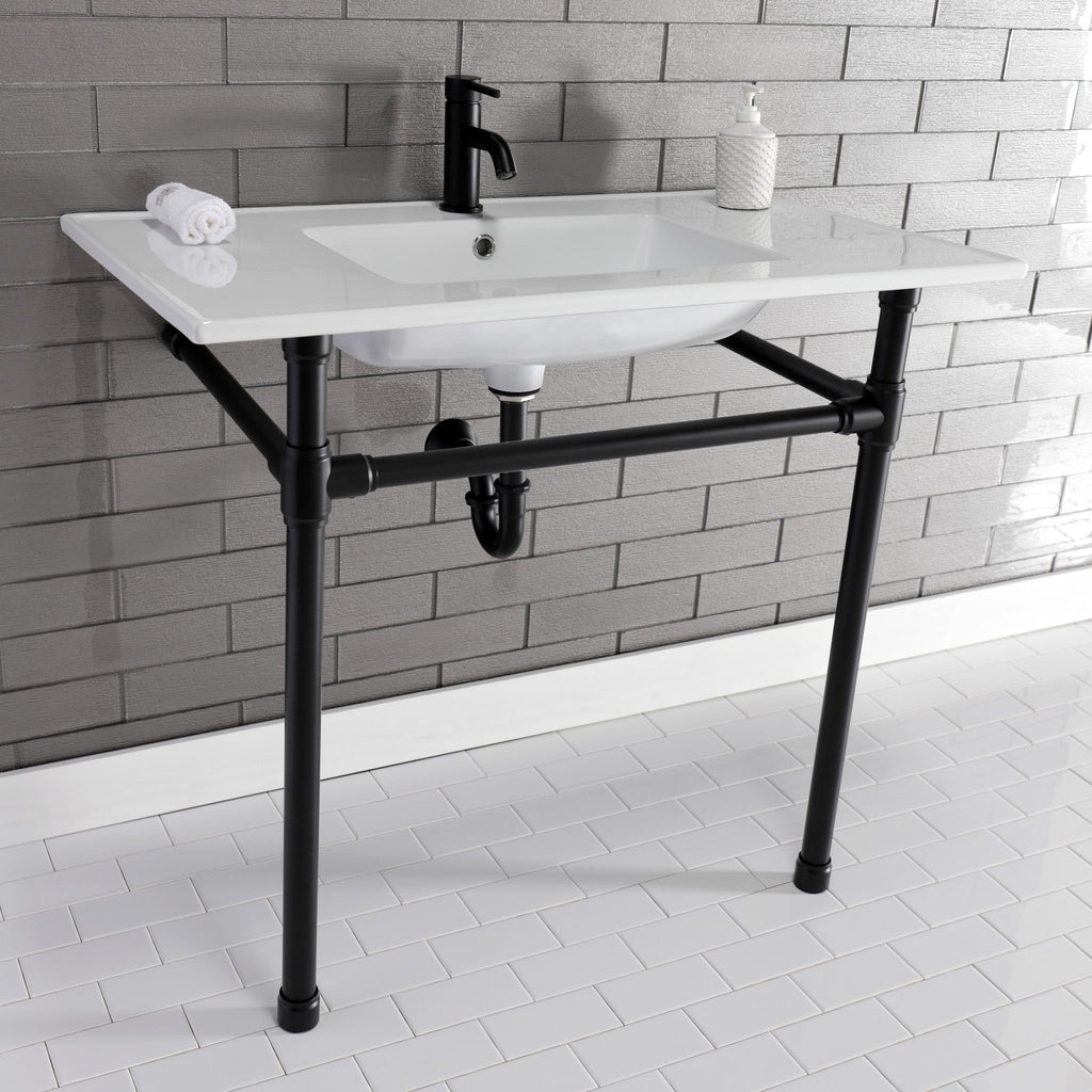 Kingston Brass Dreyfuss lavabo consola — vista