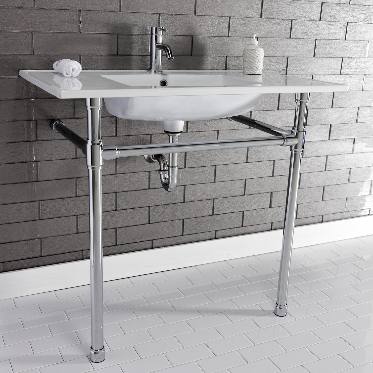 Kingston Brass Dreyfuss lavabo consola — vista