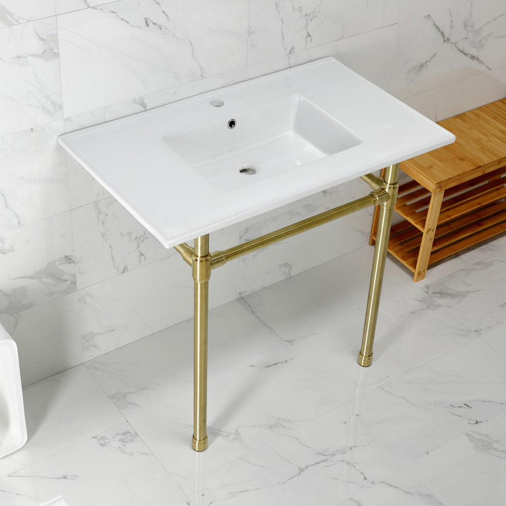 Kingston Brass Dreyfuss lavabo consola — vista
