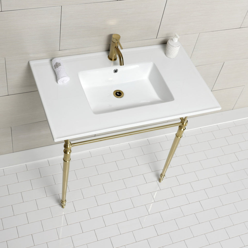 Kingston Brass Edwardian lavabo consola — vista