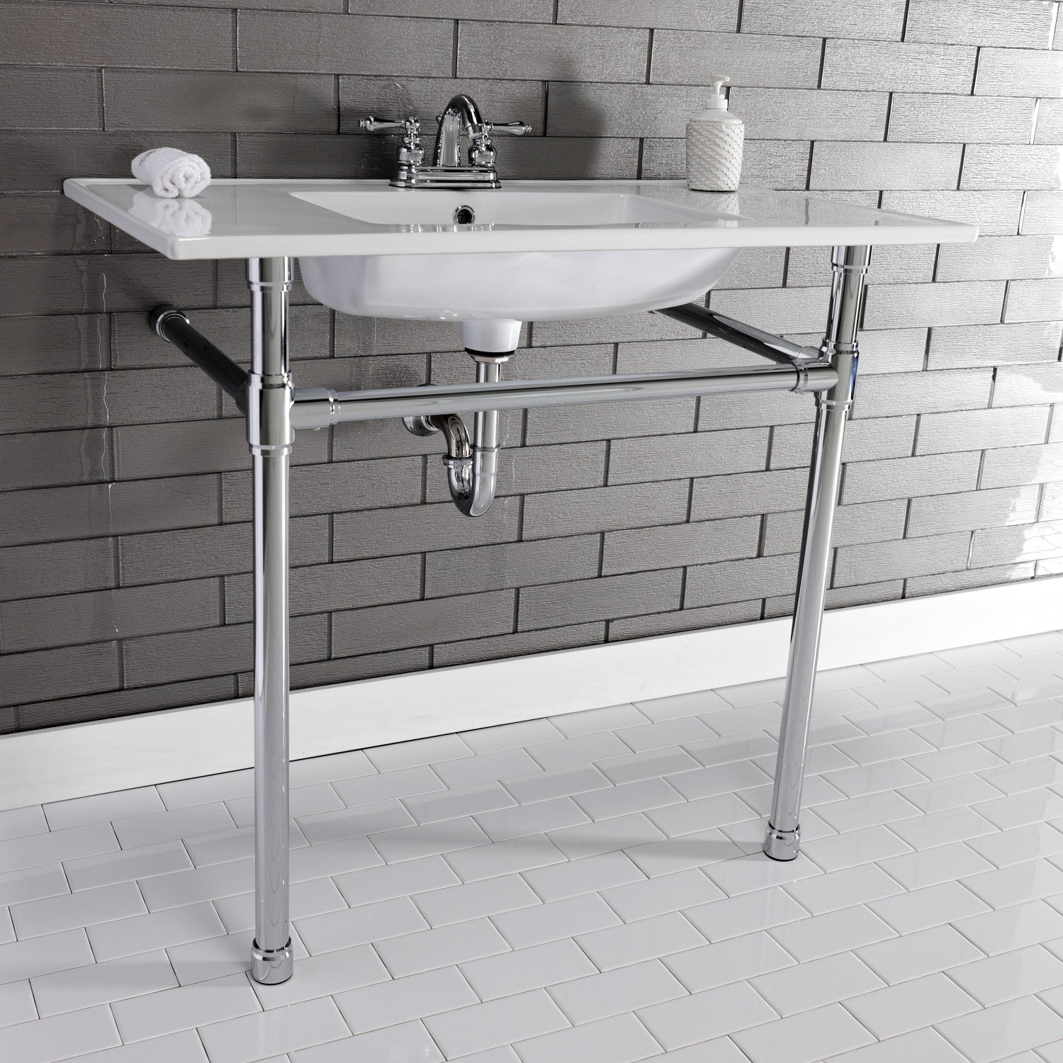 Kingston Brass Dreyfuss lavabo consola — vista