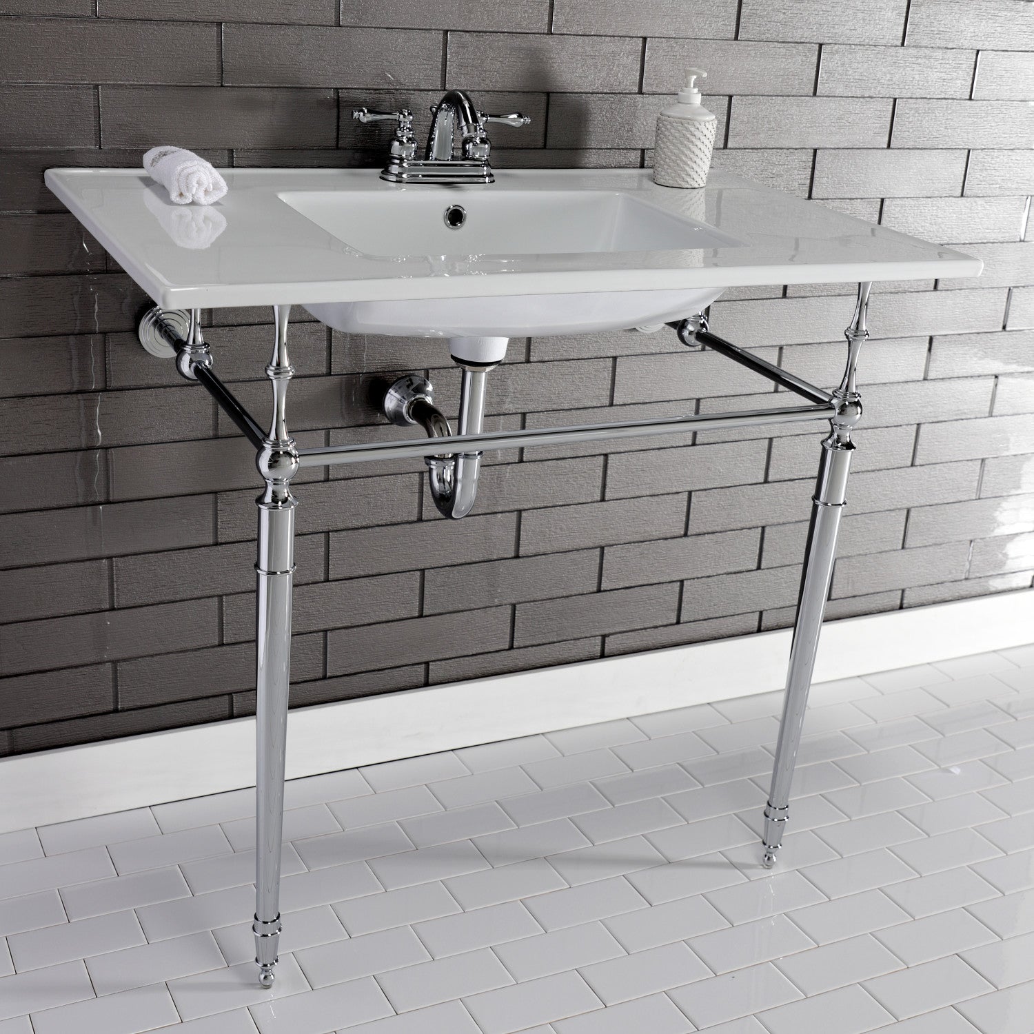Kingston Brass Edwardian lavabo consola — vista