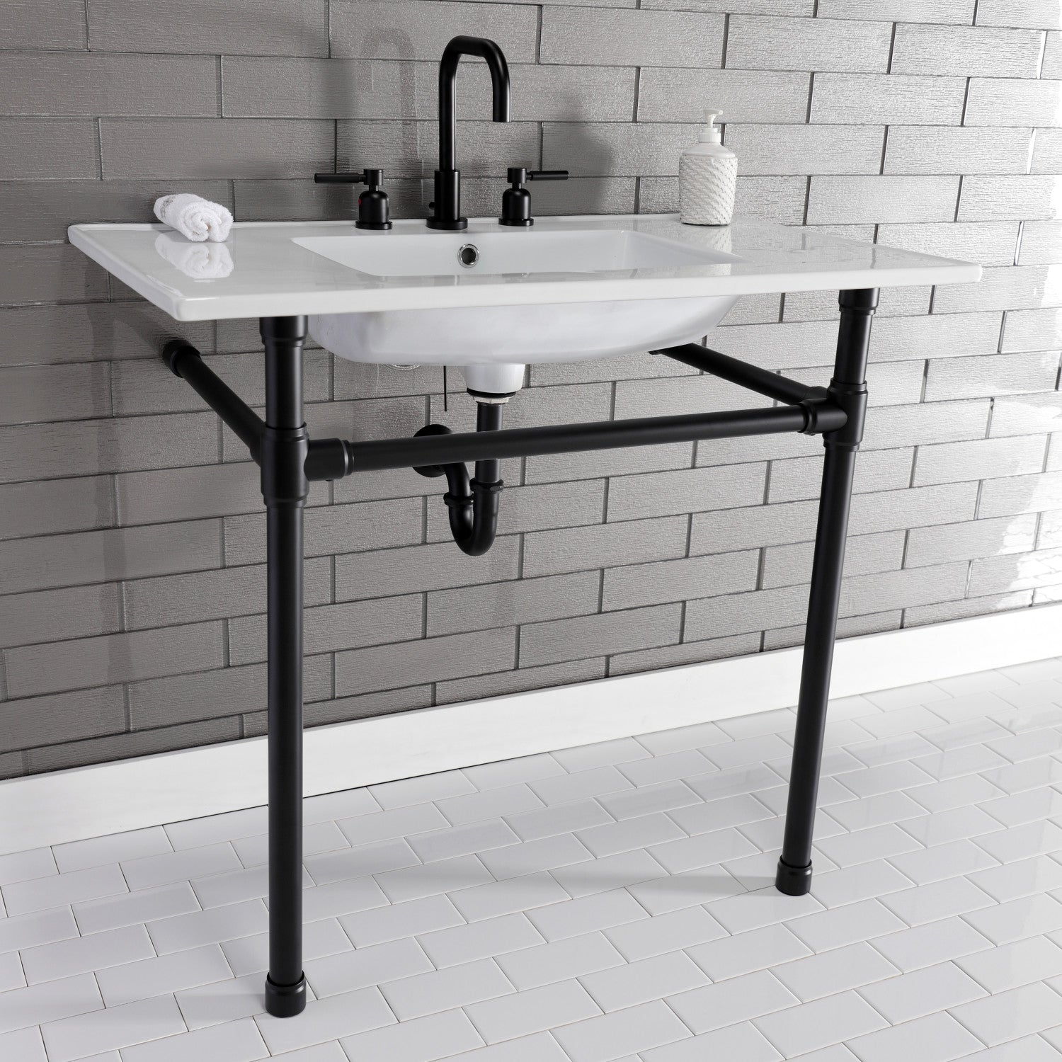Kingston Brass Dreyfuss lavabo consola — vista