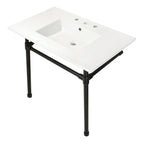 Kingston Brass Dreyfuss lavabo consola — Negro Mate