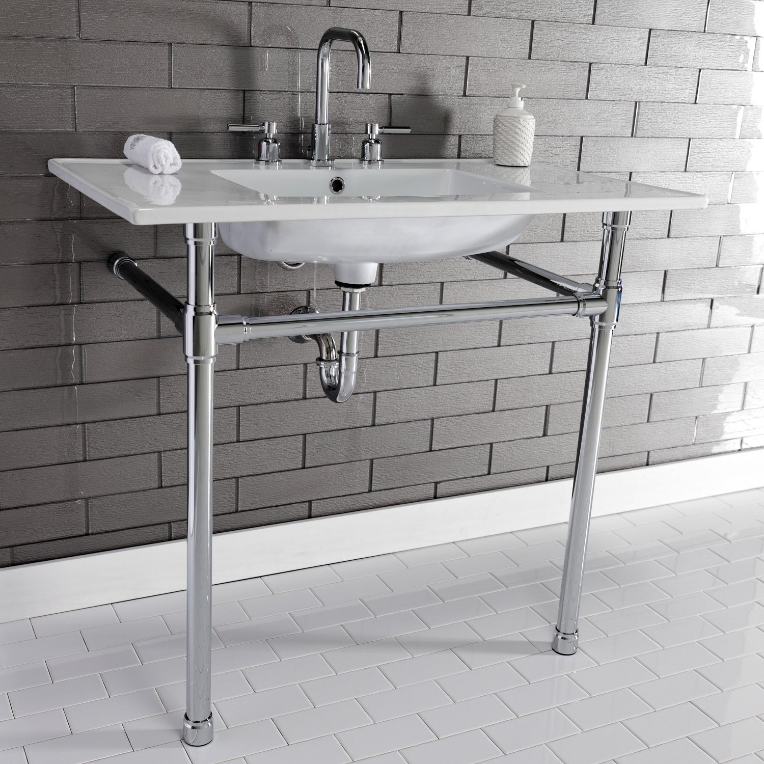 Kingston Brass Dreyfuss lavabo consola — vista
