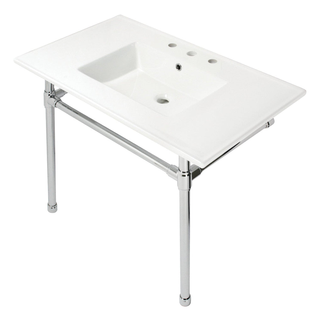 Kingston Brass Dreyfuss lavabo consola — Cromo Pulido