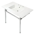 Kingston Brass Dreyfuss lavabo consola — Cromo Pulido