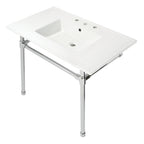 Kingston Brass Dreyfuss lavabo consola — Cromo Pulido