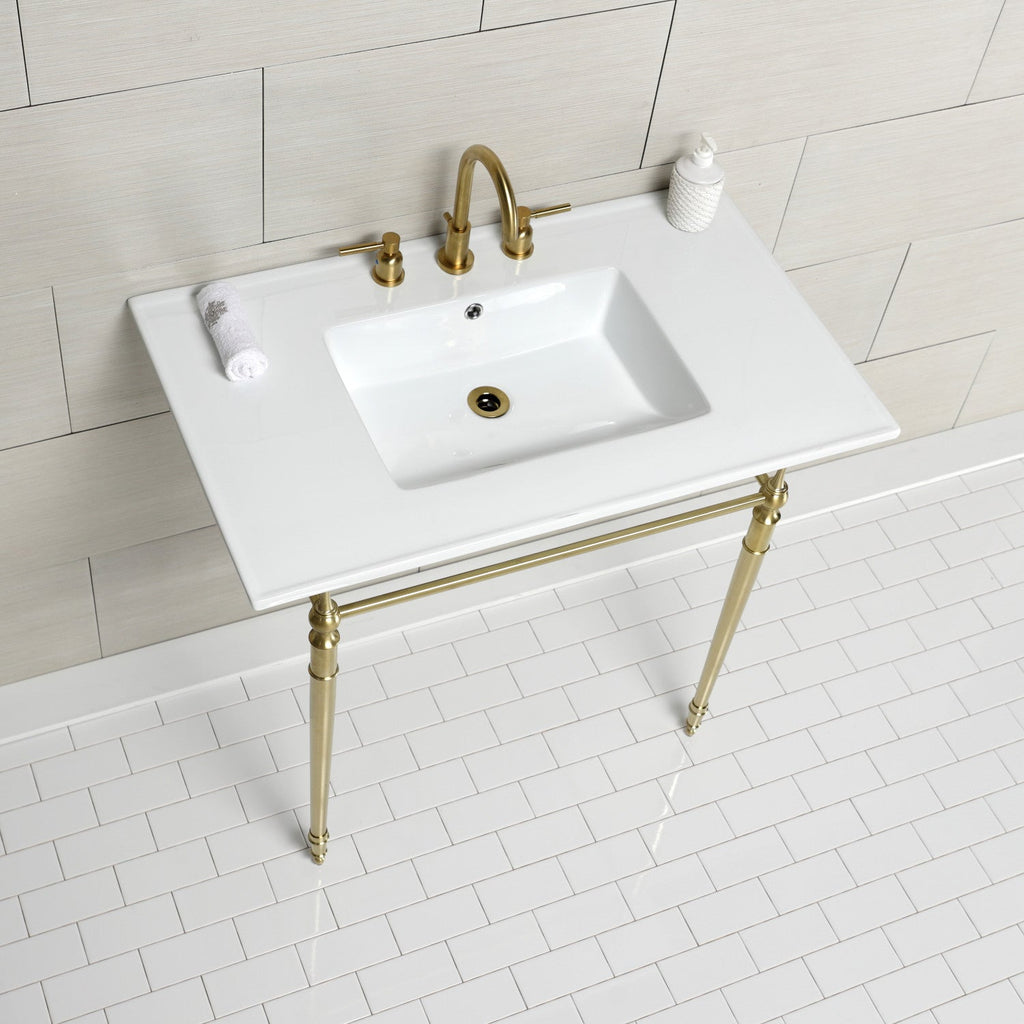 Kingston Brass Edwardian lavabo consola — vista