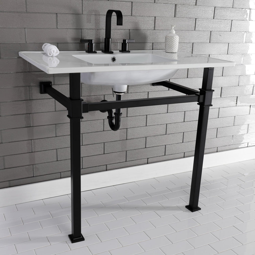 Kingston Brass Monarch lavabo consola — vista