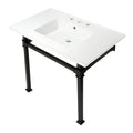Kingston Brass Monarch lavabo consola — Negro Mate