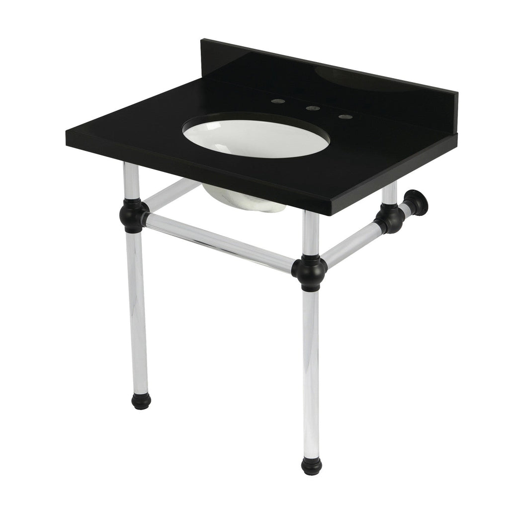 Kingston Brass Templeton lavabo consola — Negro Mate
