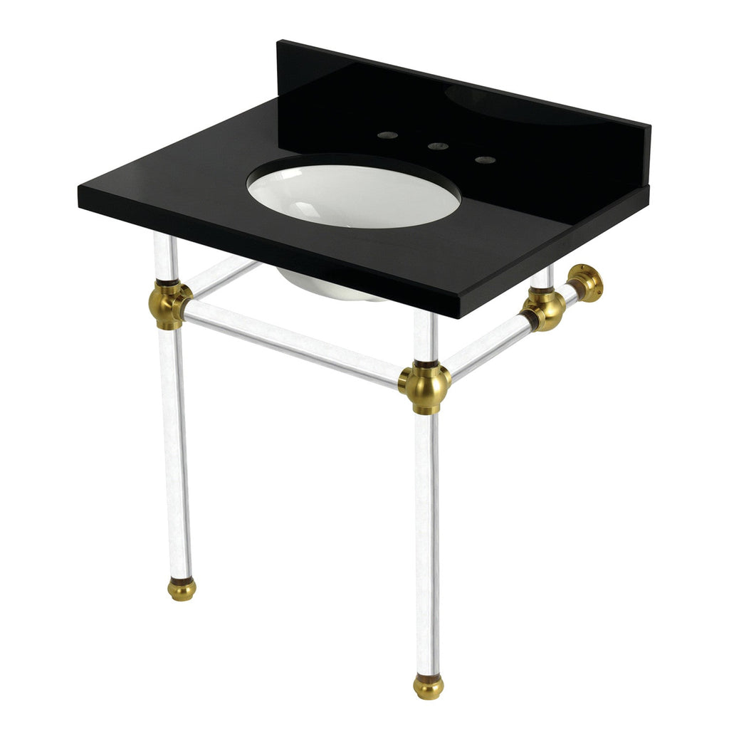 Kingston Brass Templeton lavabo consola — Latón Cepillado