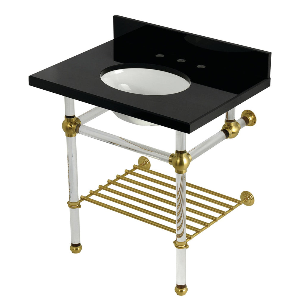 Kingston Brass Templeton lavabo consola — Latón Cepillado