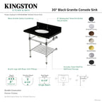 Kingston Brass Templeton lavabo consola — vista