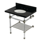 Kingston Brass Templeton lavabo consola — Níquel Cepillado