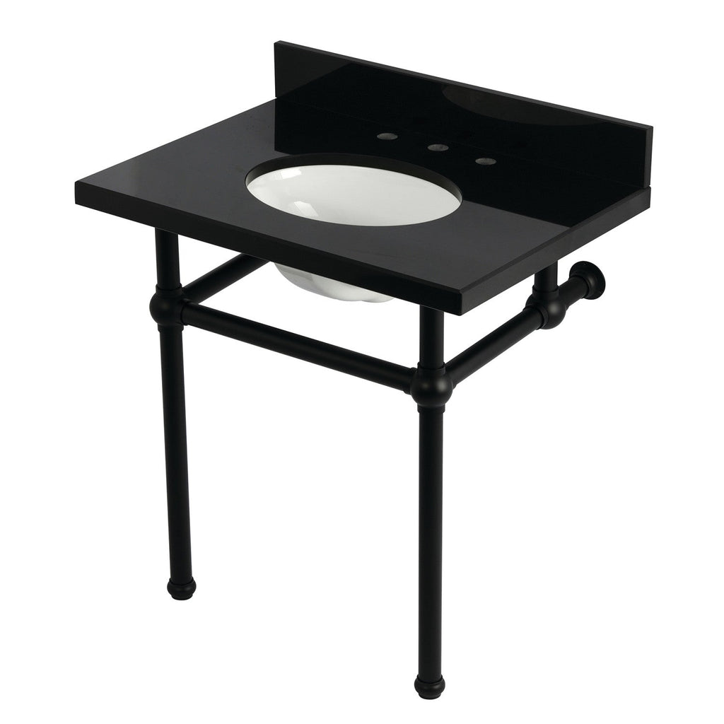 Kingston Brass Templeton lavabo consola — Negro Mate