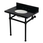 Kingston Brass Templeton lavabo consola — Negro Mate