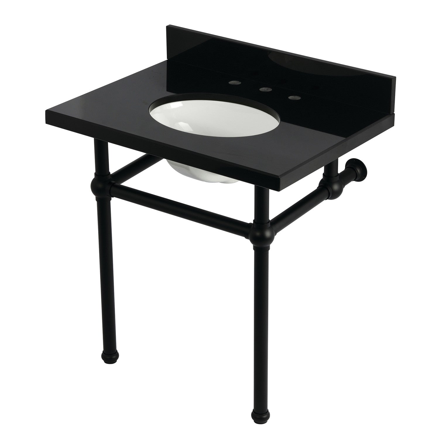 Kingston Brass Templeton lavabo consola — Negro Mate