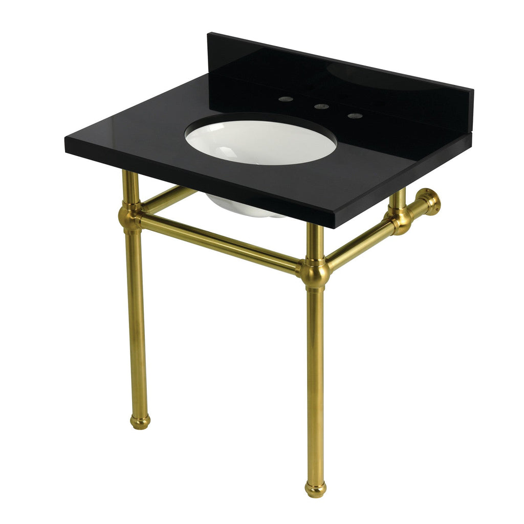 Kingston Brass Templeton lavabo consola — Latón Cepillado