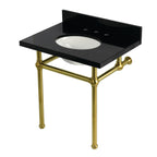 Kingston Brass Templeton lavabo consola — Latón Cepillado