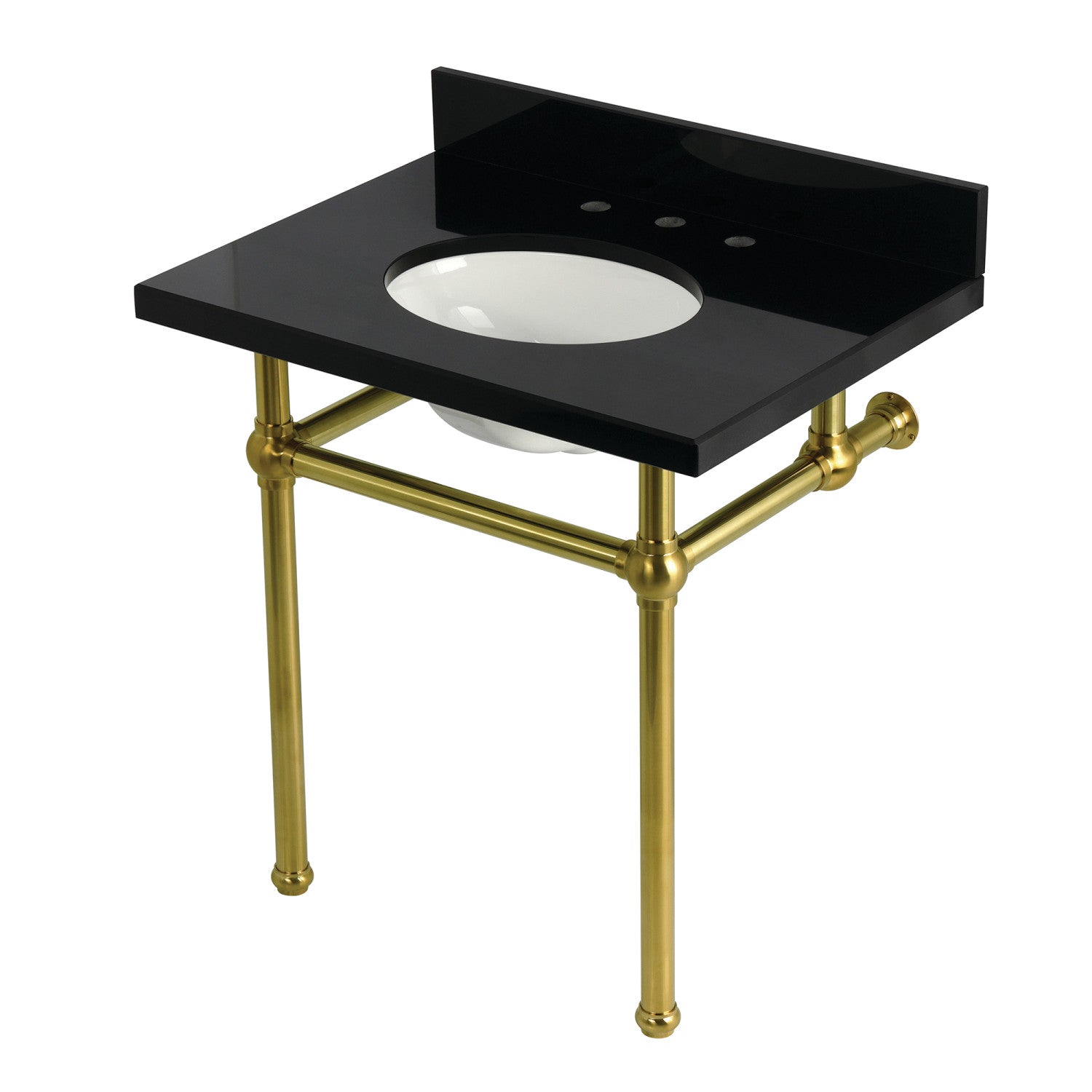 Kingston Brass Templeton lavabo consola — Latón Cepillado