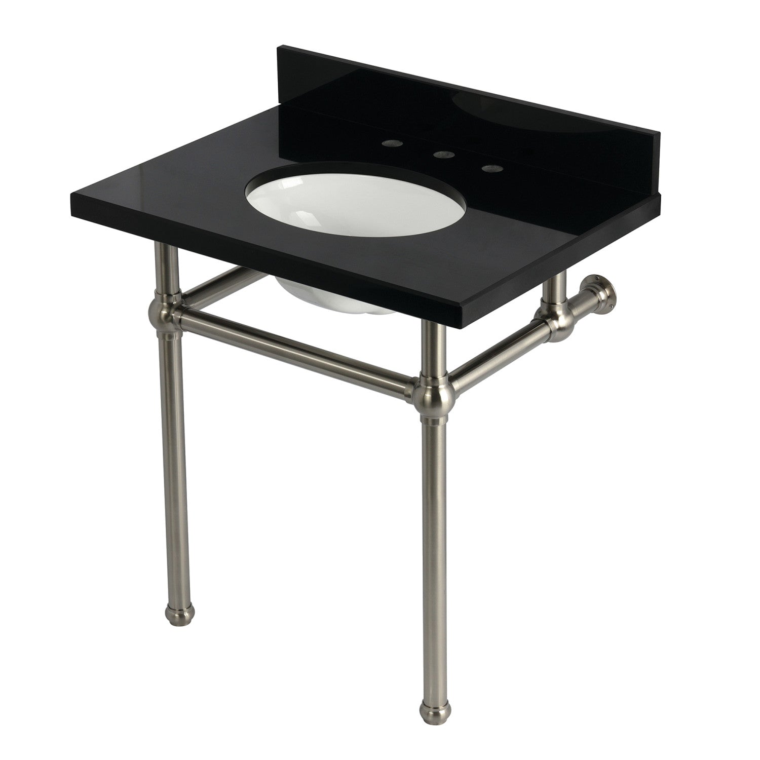 Kingston Brass Templeton lavabo consola — Níquel Cepillado