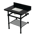 Kingston Brass Templeton lavabo consola — Negro Mate