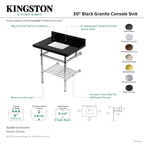 Kingston Brass Templeton lavabo consola — vista