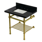 Kingston Brass Templeton lavabo consola — Latón Cepillado