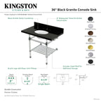 Kingston Brass Templeton lavabo consola — vista