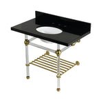 Kingston Brass Templeton lavabo consola — Latón Cepillado