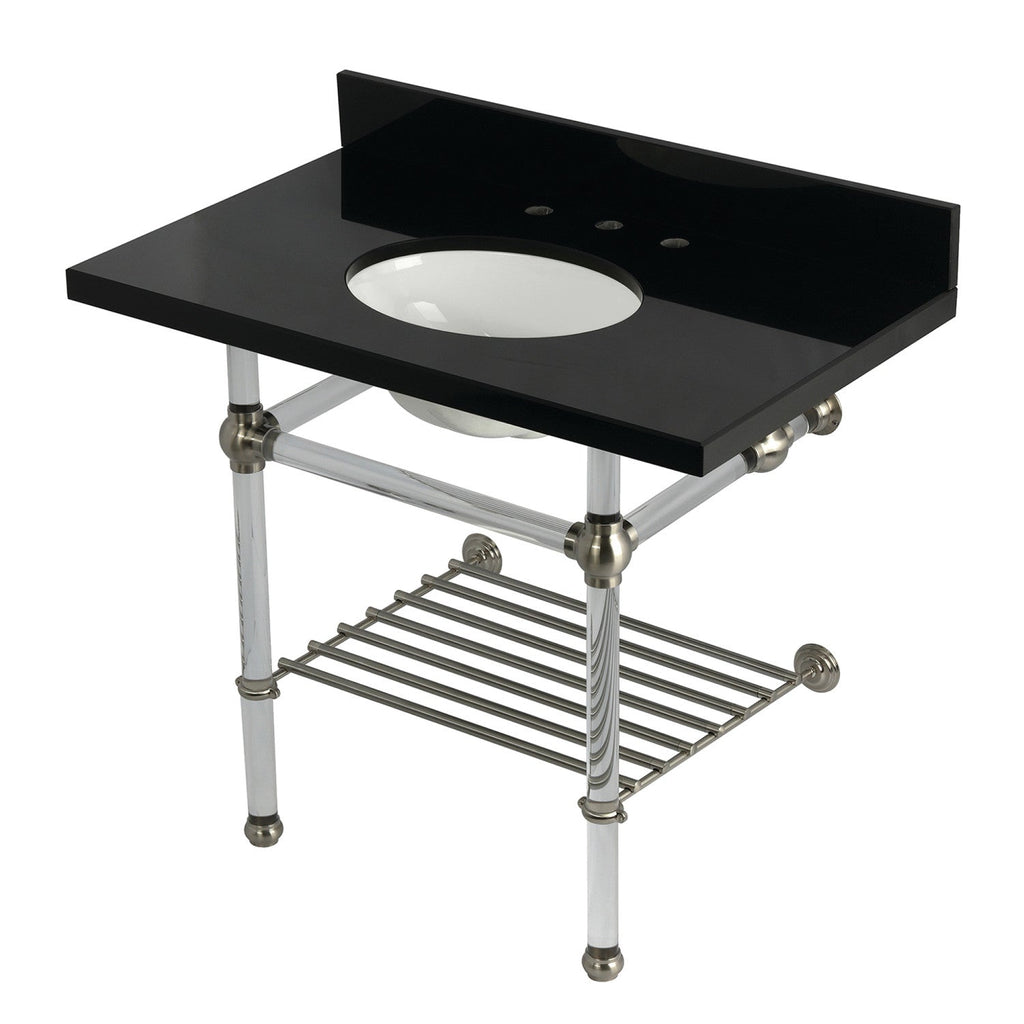 Kingston Brass Templeton lavabo consola — Níquel Cepillado