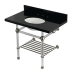 Kingston Brass Templeton lavabo consola — Níquel Cepillado