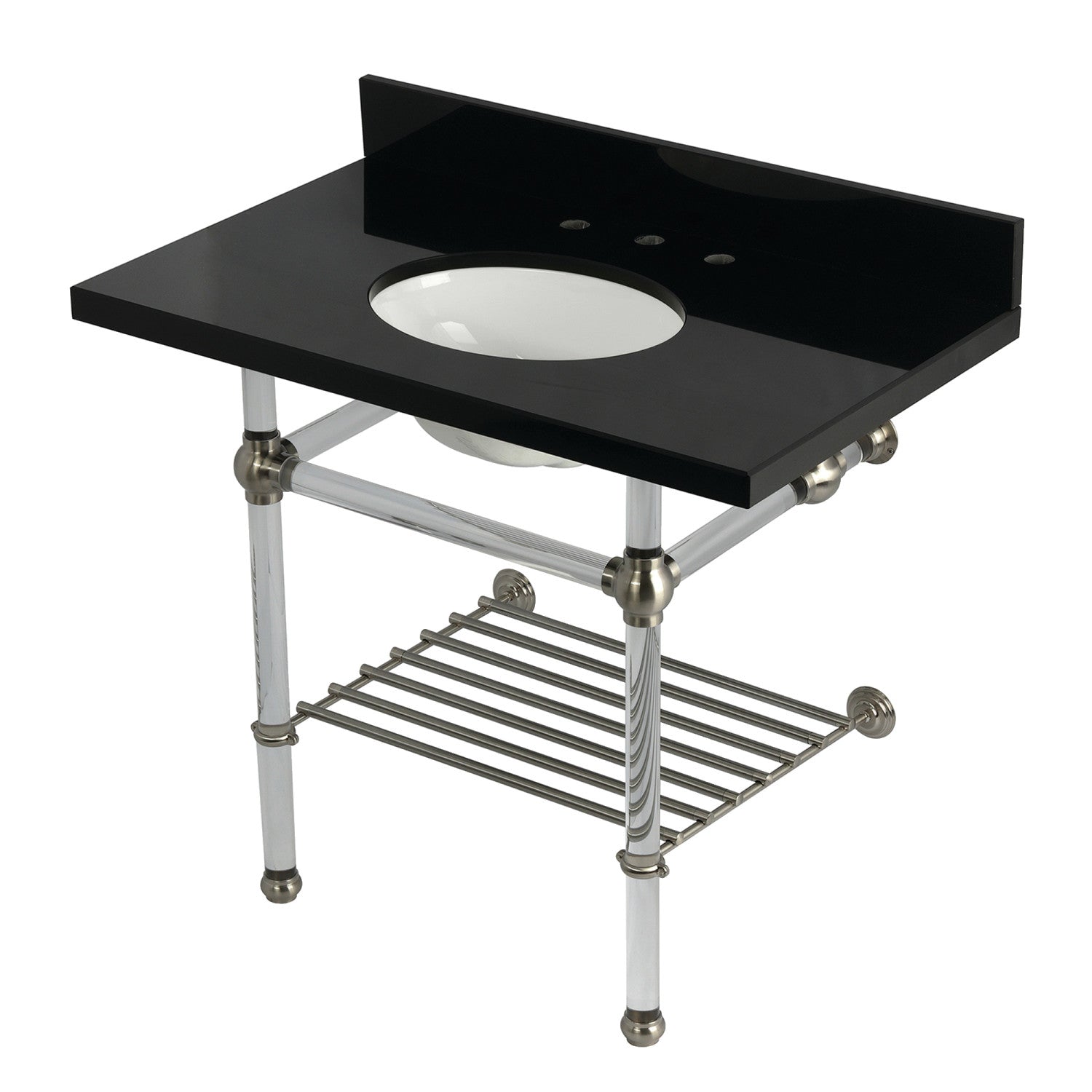 Kingston Brass Templeton lavabo consola — Níquel Cepillado