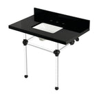 Kingston Brass Templeton lavabo consola — Negro Mate